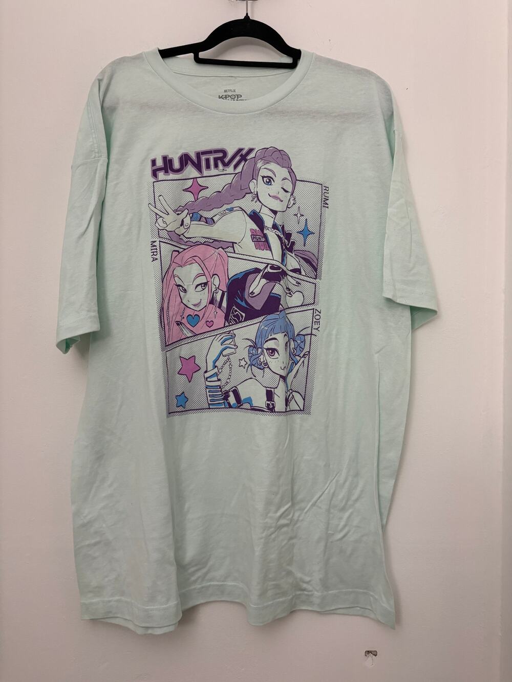 Netflix K-Pop Demon Hunters HUNTRX Mint Green Tee Size 2X